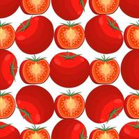 pattern red tomato, vegetable ketchup for seal vector