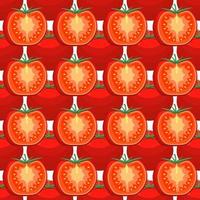 pattern red tomato, vegetable ketchup for seal vector