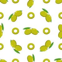 Illustration on theme of bright pattern italian olive vector