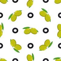 Illustration on theme of bright pattern italian olive vector