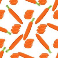 Ilustración sobre el tema de las zanahorias amarillas patrón brillante vector
