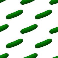 Illustration on theme of bright pattern green cucumber vector