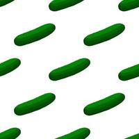 Illustration on theme of bright pattern green cucumber vector