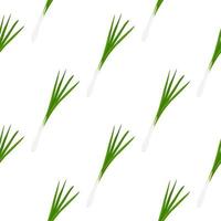 Illustration on theme of bright pattern green onion vector