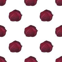 Illustration on theme of bright pattern rounded cabbage vector