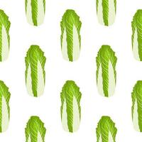Simple colorful vegetable pattern from salad chinese cabbage vector