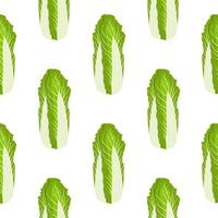 Simple colorful vegetable pattern from salad chinese cabbage vector