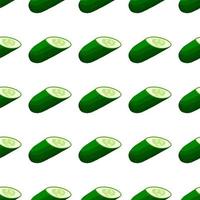 Ilustración sobre el tema del pepino verde patrón brillante vector