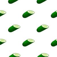 Ilustración sobre el tema del pepino verde patrón brillante vector