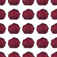 Illustration on theme of bright pattern rounded cabbage vector
