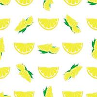 Illustration on theme big colored seamless yellow lemon vector