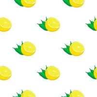 Illustration on theme big colored seamless yellow lemon vector