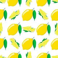 Ilustración sobre el tema limón amarillo transparente de color grande vector