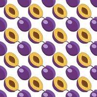 Illustration on theme big colored seamless purple plum vector