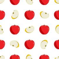 Illustration on theme big colored seamless apple vector