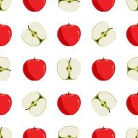 Illustration on theme big colored seamless apple vector