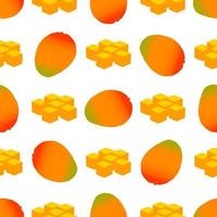 Illustration on theme big colored seamless mango vector