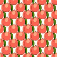 Illustration on theme big colored seamless peach vector