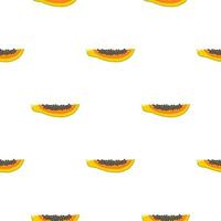 Illustration on theme big colored seamless papaya vector