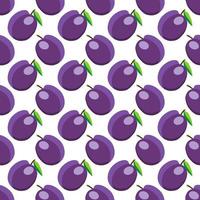 Illustration on theme big colored seamless purple plum vector