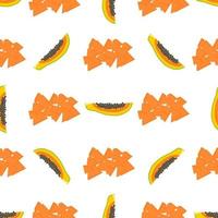 Illustration on theme big colored seamless papaya vector