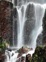 Nideck waterfall near the ruins of the medieval castle in Alsace photo