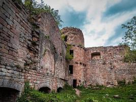 Medieval Castle Landsberg in Vosges, Alsace. Ancient ruins in the mountains. photo