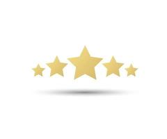 5 star icon. Rating review flat symbol vector