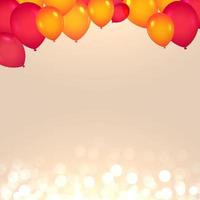 bokeh background decorated with balloon celebration vector