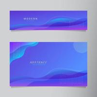 Modern abstract blue and purple fluid shape background vector