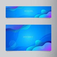 Modern abstract blue fluid shape background vector