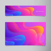 Modern abstract rainbow fluid shape background vector