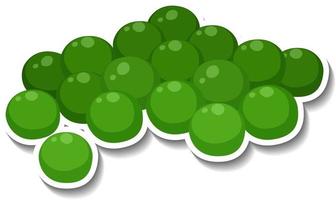 muchas esferas verdes sobre fondo blanco vector