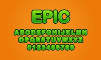 Editable text effect epic title style vector