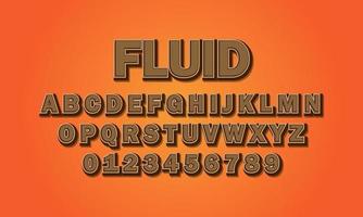 Editable text effect fluid title style vector
