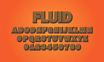 Editable text effect fluid title style vector