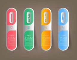 modern text box template, infographics banner vector