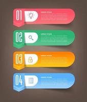 modern text box template, infographics banner vector