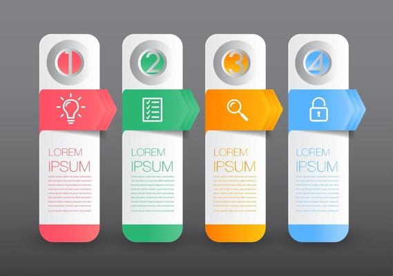 modern text box template, infographics banner