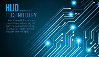 Fondo de concepto de tecnología futura de circuito cibernético vector