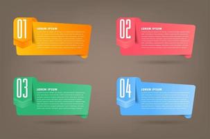 modern text box template, infographics banner vector