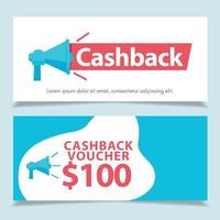 Banners cashback vector design template.