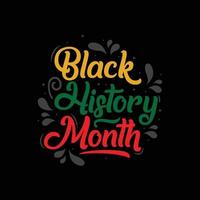 Black history month celebrations design template. vector