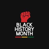 Black History Month vector template.