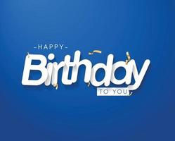 happy birthday vector design template.