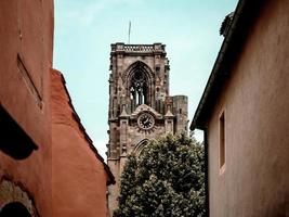 Cathedral in the medieval city of Rouffach in Alsace, France photo