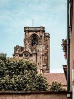 Cathedral in the medieval city of Rouffach in Alsace, France photo