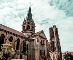 Cathedral in the medieval city of Rouffach in Alsace, France photo