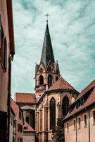 Cathedral in the medieval city of Rouffach in Alsace, France photo