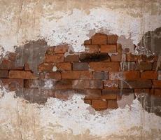 old grungy brick wall concrete texture background photo